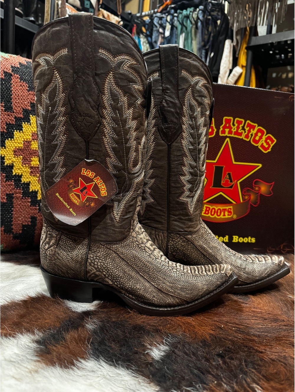 NEW Los Altos Ostrich Leg Western Boots – Women’s Size 8M